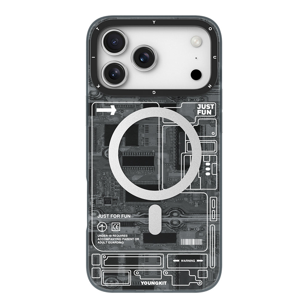 Apple iPhone 17 Pro Max Kılıf M-safe Şarj Özellikli Kamera Denetim Butonlu Youngkit Technology Serisi Kapak