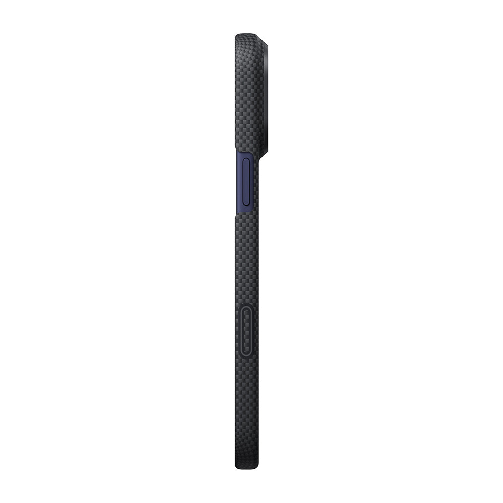 Apple iPhone 17 Pro Max Kılıf M-safe Şarj Özellikli Lumintex Teknolojili Fosforlu Aramid Fiber Pitaka Tactile Woven Aries Serisi Kapak