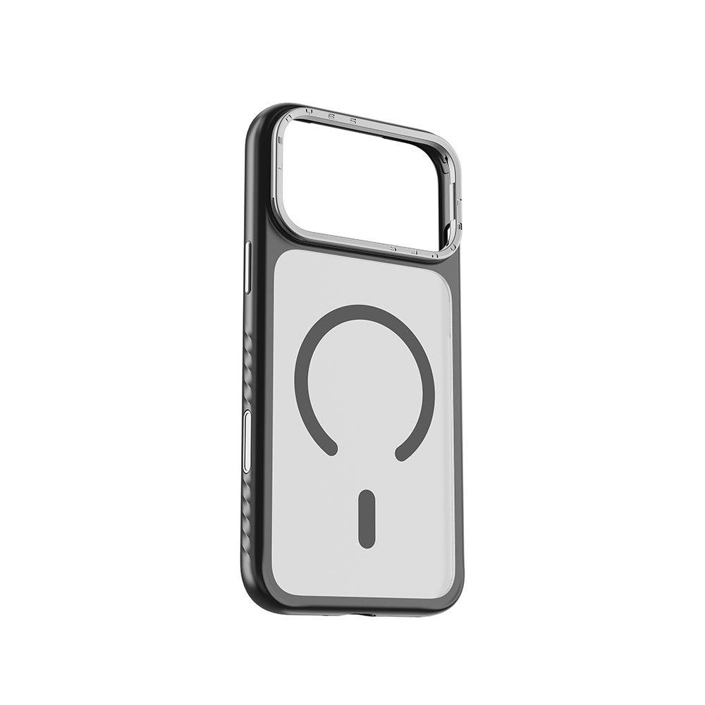 Apple iPhone 17 Pro Max Kılıf M-safe Şarj Özellikli Metal Kamera Standlı Lenyes CK226 PC Kapak