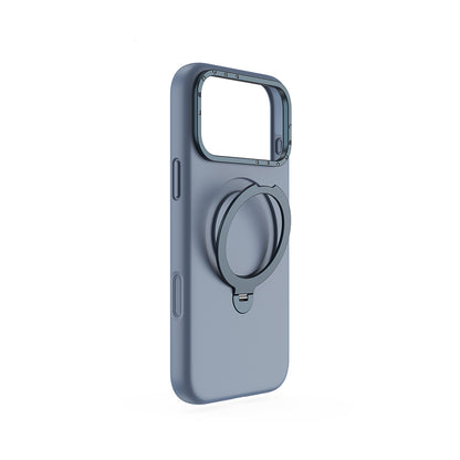 Apple iPhone 17 Pro Max Kılıf M-safe Şarj Özellikli Metal Standlı Sıvı Silikon Lenyes CK223 Kapak