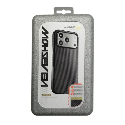 Apple iPhone 17 Pro Max Kılıf M-safe Şarj Özellikli Mohseven 600D Aramid Fiber Kapak