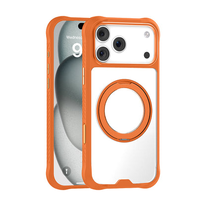 Apple iPhone 17 Pro Max Kılıf M-safe Şarj Özellikli Parmak Ring Standlı Airbag Tasarımlı Mutural Obsidian Serisi Kapak