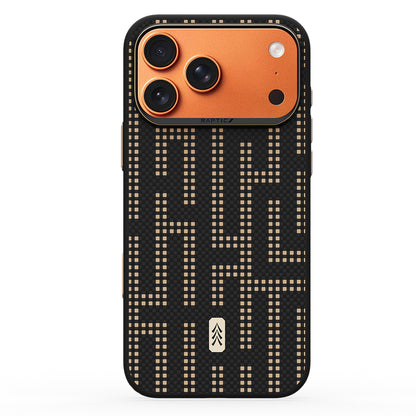 Apple iPhone 17 Pro Max Kılıf M-safe Şarj Özellikli Raptic Aramid Dual Grid Serisi Karbon Kapak