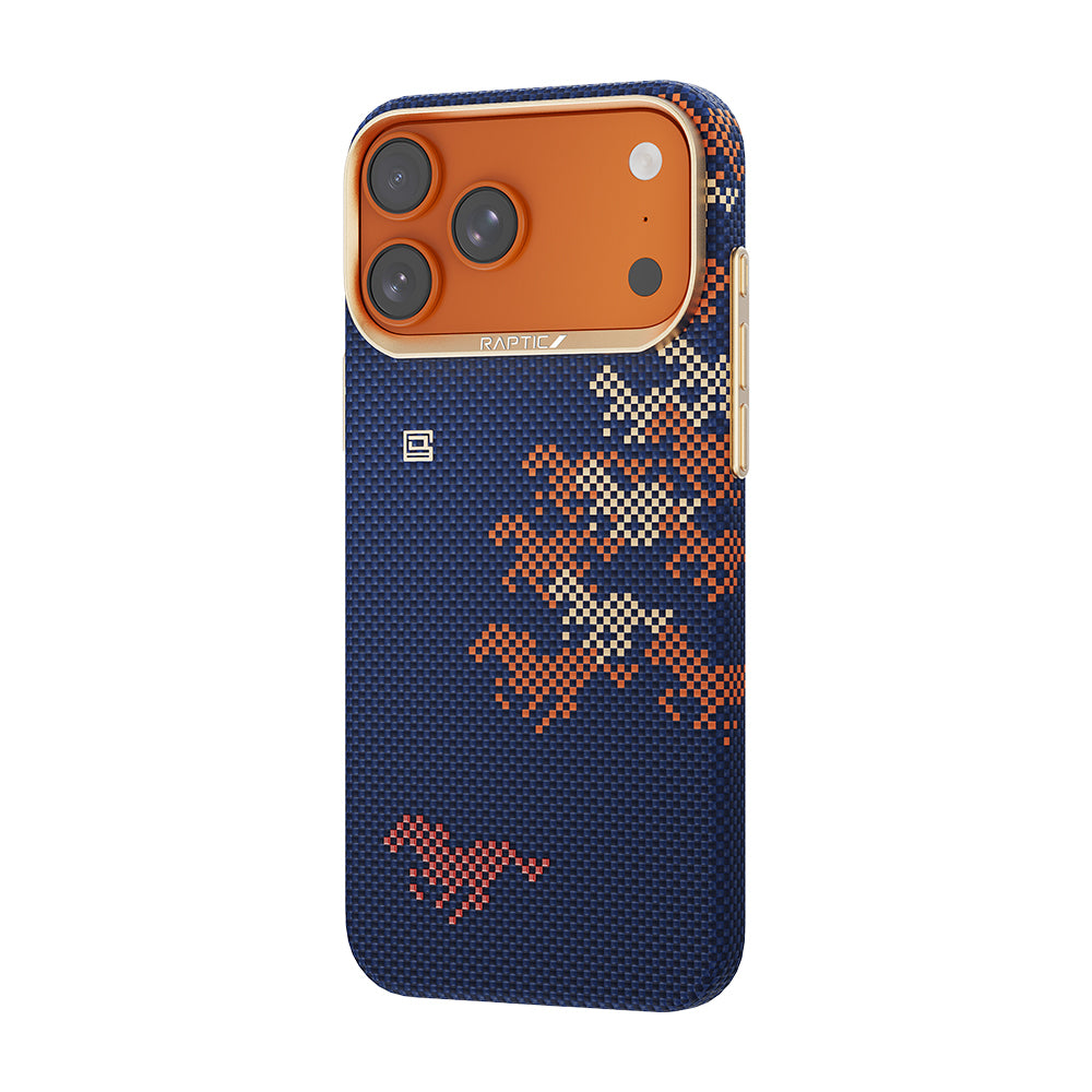 Apple iPhone 17 Pro Max Kılıf M-safe Şarj Özellikli Raptic Aramid Skin Chivalry Serisi Kapak