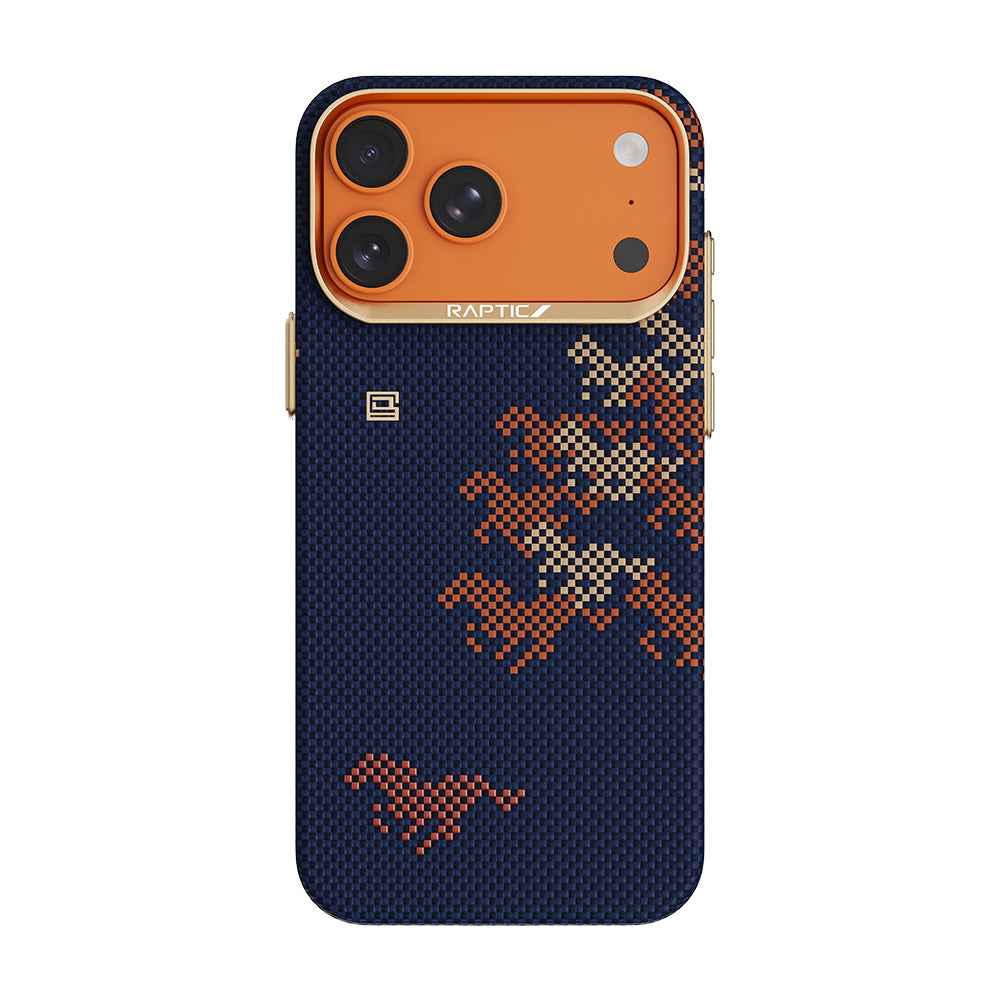 Apple iPhone 17 Pro Max Kılıf M-safe Şarj Özellikli Raptic Aramid Skin Chivalry Serisi Kapak
