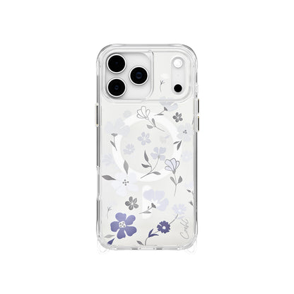 Apple iPhone 17 Pro Max Kılıf M-safe Şarj Özellikli Şeffaf Arka Yüzey Çiçekli Coehl Amara Kapak