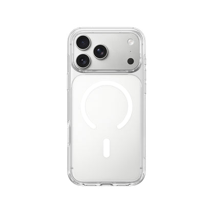 Apple iPhone 17 Pro Max Kılıf M-safe Şarj Özellikli Wiwu CS-202 Crystal Shield Pro Serisi Anti Yellowing Sert PC Kapak