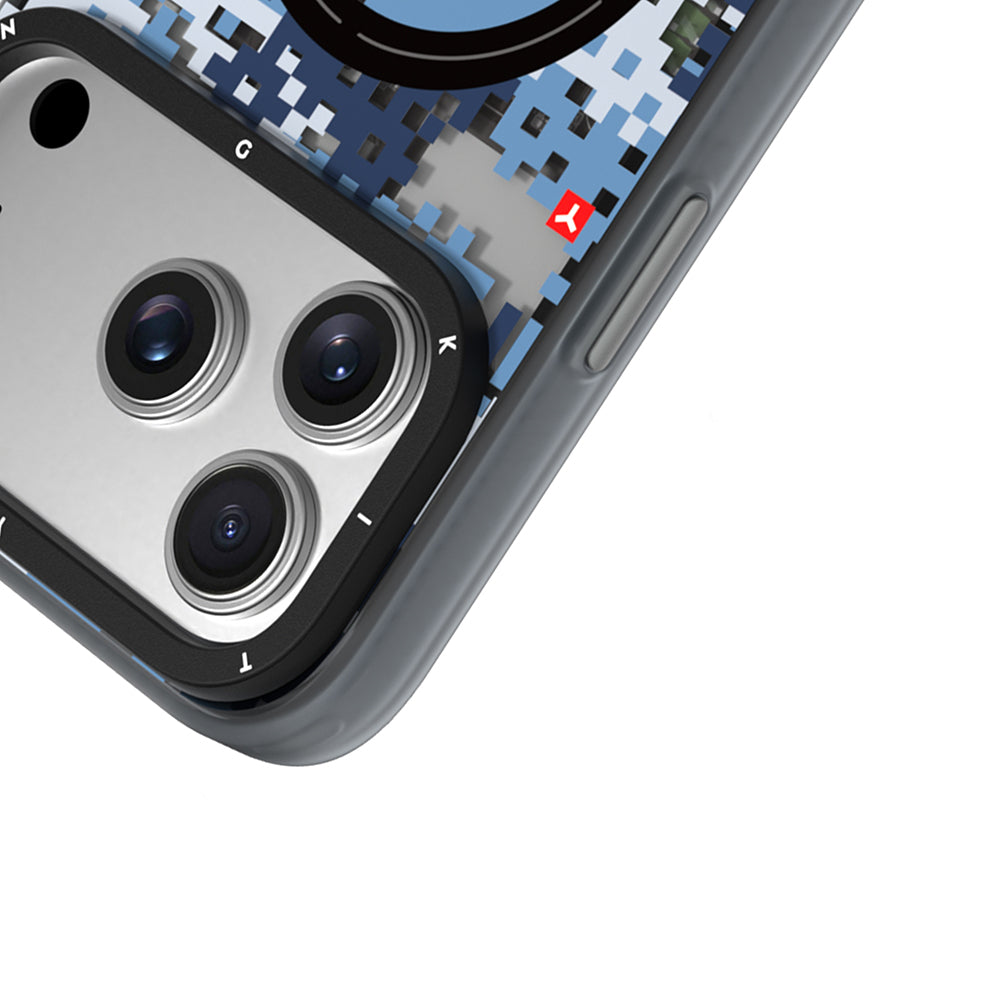 Apple iPhone 17 Pro Max Kılıf M-Safe Şarj Özellikli Youngkit Camouflage Sykell Serisi Kapak