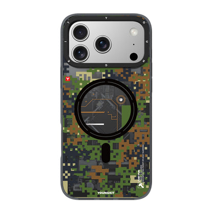 Apple iPhone 17 Pro Max Kılıf M-Safe Şarj Özellikli Youngkit Camouflage Sykell Serisi Kapak
