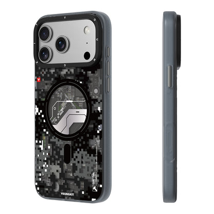 Apple iPhone 17 Pro Max Kılıf M-Safe Şarj Özellikli Youngkit Camouflage Sykell Serisi Kapak