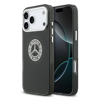 Apple iPhone 17 Pro Max Kılıf Mercedes Benz Orjinal Lisanslı M-safe Şarj Özellikli Çift Katmanlı PC Nostaljik Yıldız Dizayn Kapak