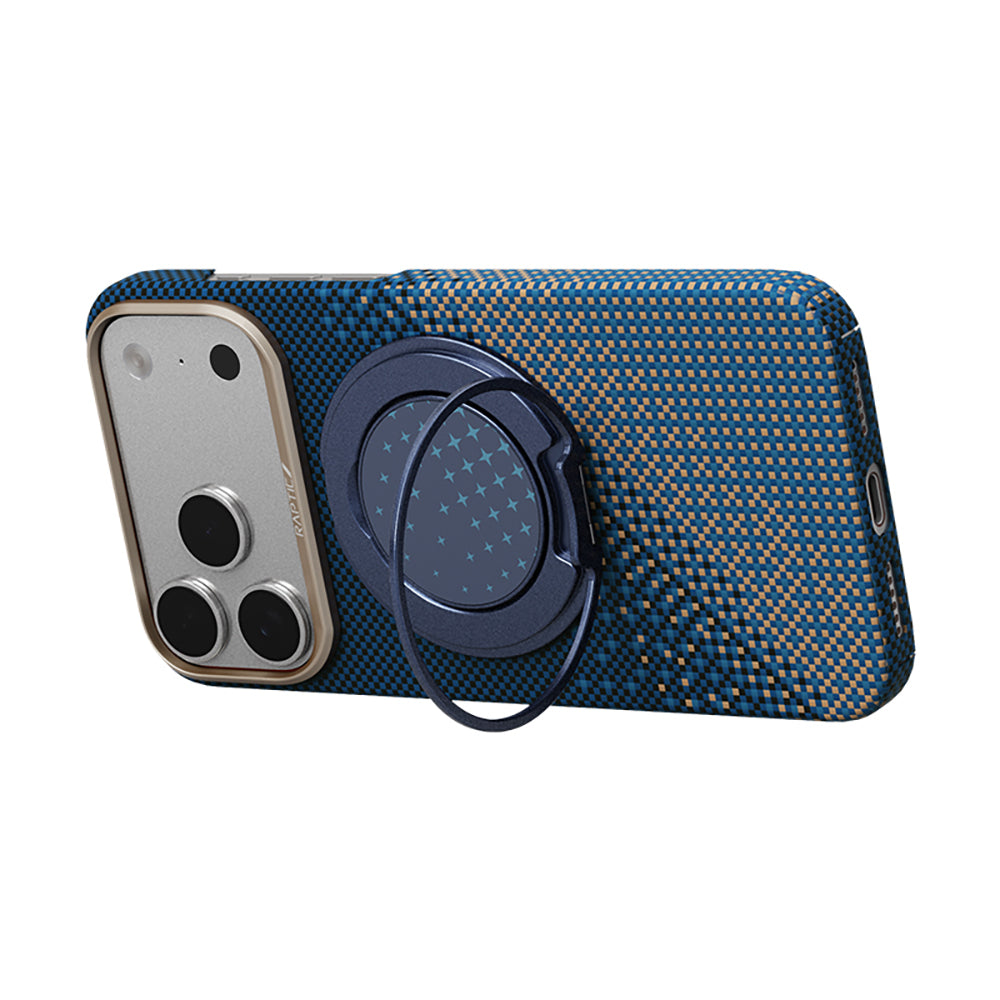 Apple iPhone 17 Pro Max Kılıf Raptic 2in1 Bundle Kit Aramid Skin Serenity Serisi Stand ve Kapak