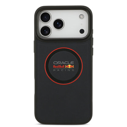 Apple iPhone 17 Pro Max Kılıf Redbull Orjinal Lisanslı M-safe Şarj Özellikli Kırmızı Halka ve Logo Kabartmalı PU Deri Kapak