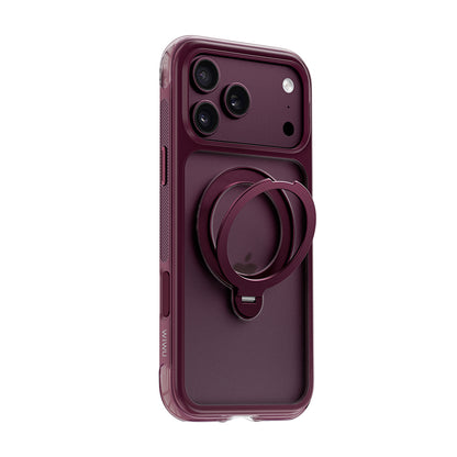 Apple iPhone 17 Pro Max Kılıf Wiwu AG-203 AeroGuard Ultra Serisi M-safe Şarj Özellikli Airbag Tasarımlı Standlı Kapak