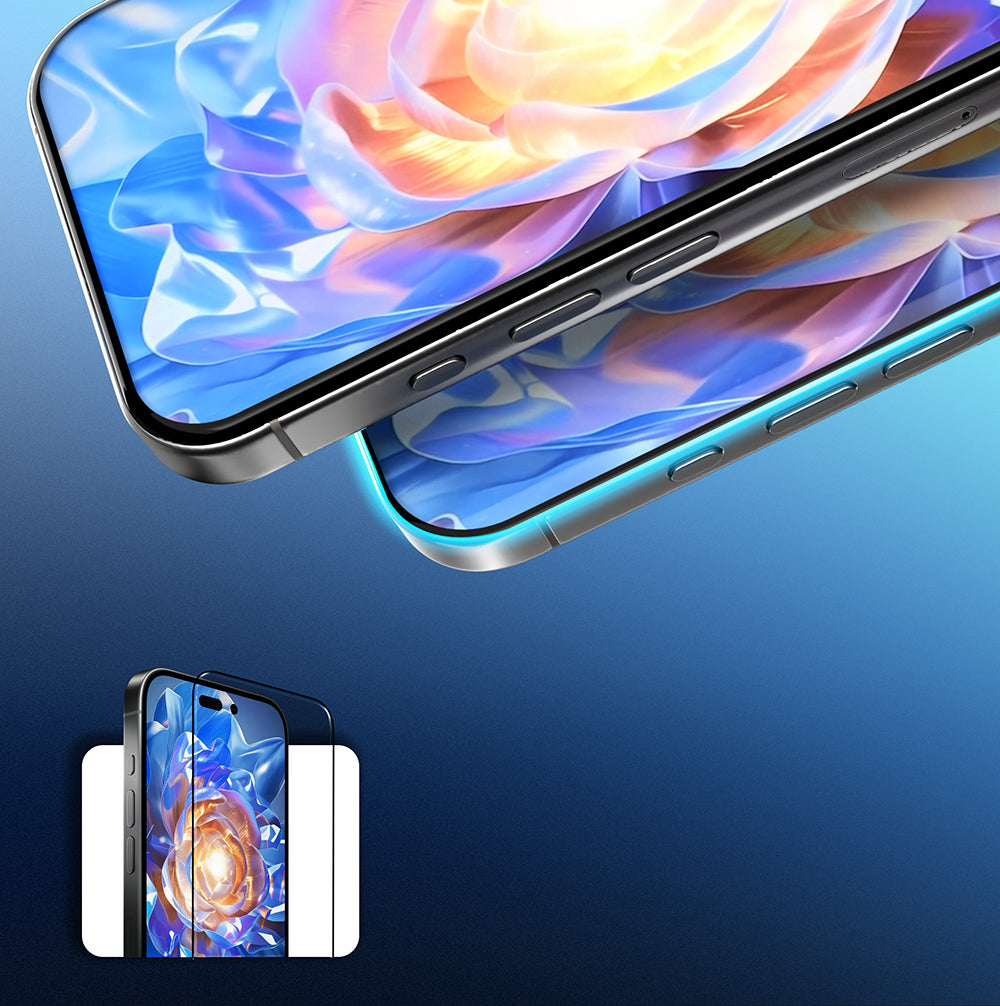 Apple iPhone 17 Pro Mohseven Pure Safir Coating HD 3D Glue Temperli Cam Ekran Koruyucu