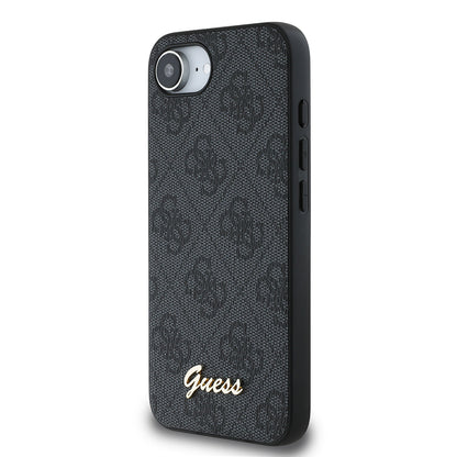 Apple iPhone 17E Kılıf Guess Orjinal Lisanslı 4G Desenli Script Metal Logolu Kapak