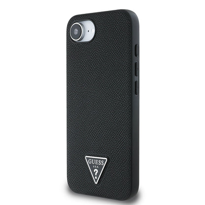 Apple iPhone 17E Kılıf Guess Orjinal Lisanslı M-safe Şarj Özellikli Grained Triangle Kapak