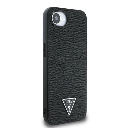 Apple iPhone 17E Kılıf Guess Orjinal Lisanslı M-safe Şarj Özellikli Grained Triangle Kapak