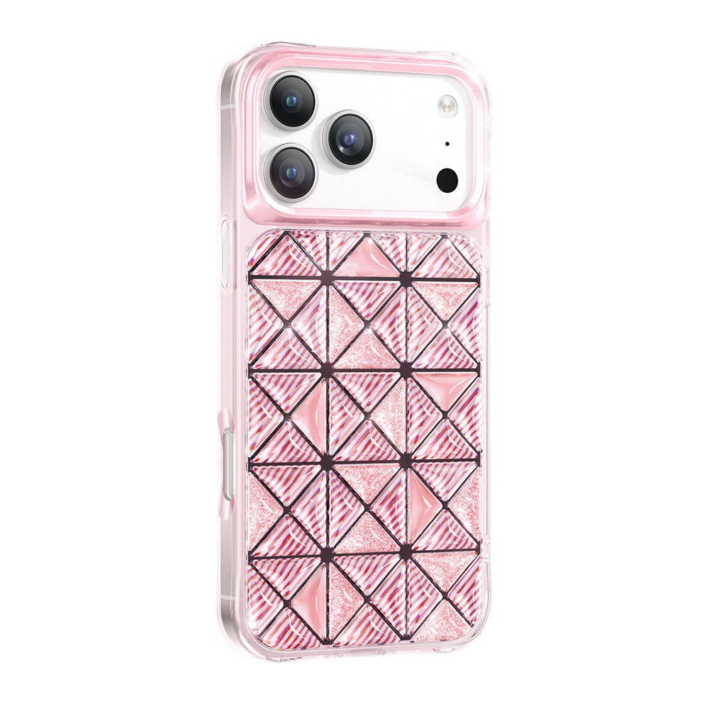 Apple iPhone 18 Pro Kılıf 3D Buz Blok Desenli Zore Paris Kairo TPU Kapak
