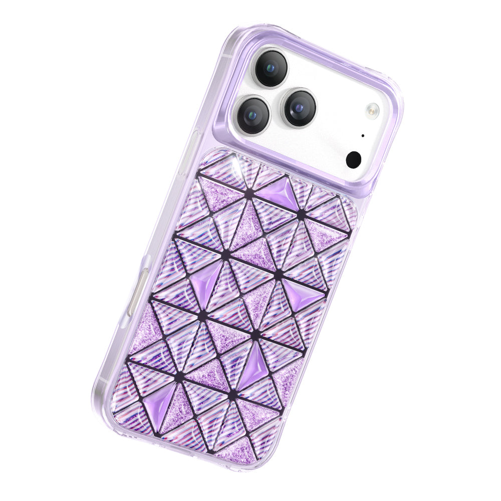 Apple iPhone 18 Pro Kılıf 3D Buz Blok Desenli Zore Paris Kairo TPU Kapak