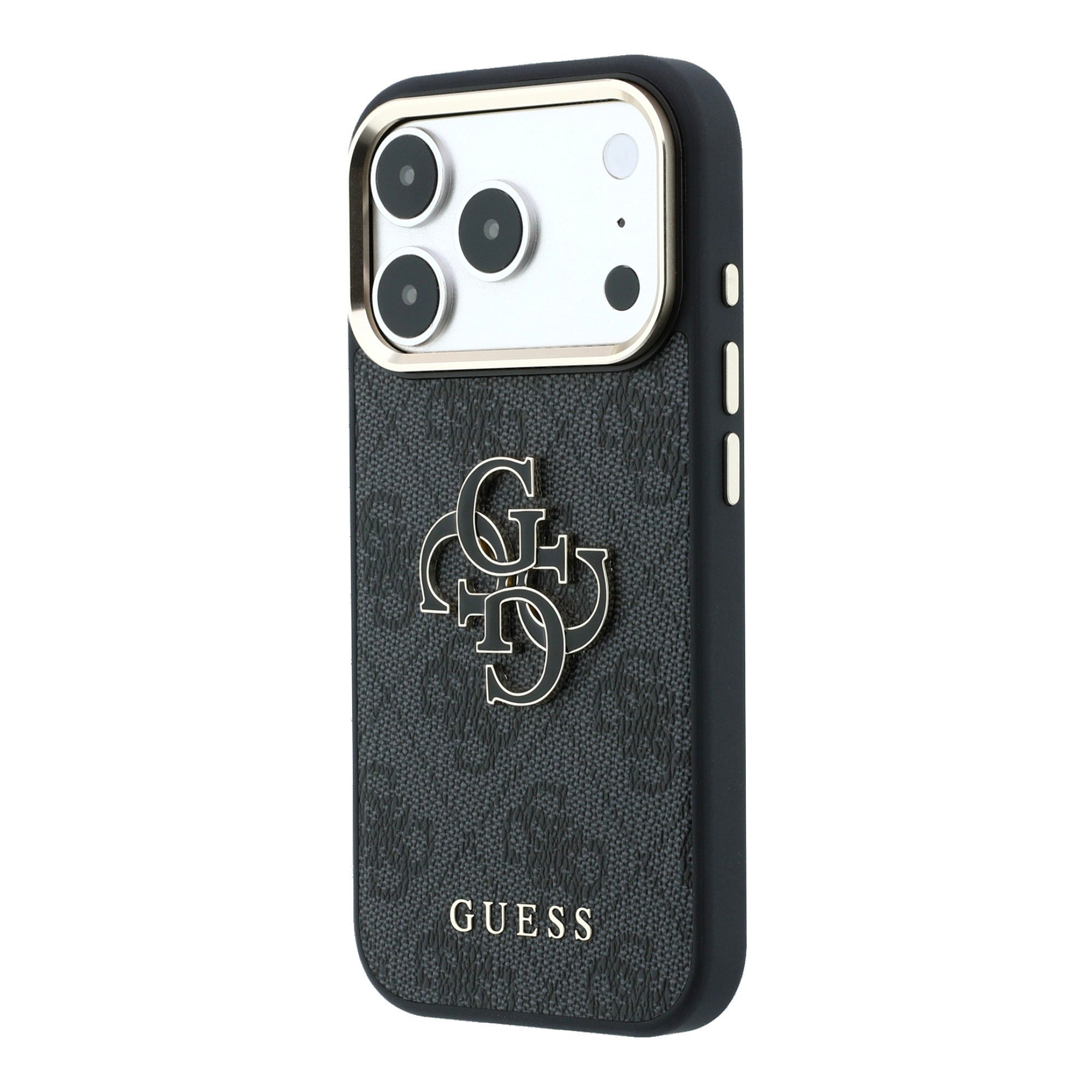 Apple iPhone 18 Pro Kılıf Guess Orjinal Lisanslı 4G Büyük Resin Logolu PU Kapak