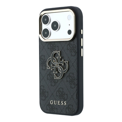 Apple iPhone 18 Pro Kılıf Guess Orjinal Lisanslı 4G Büyük Resin Logolu PU Kapak