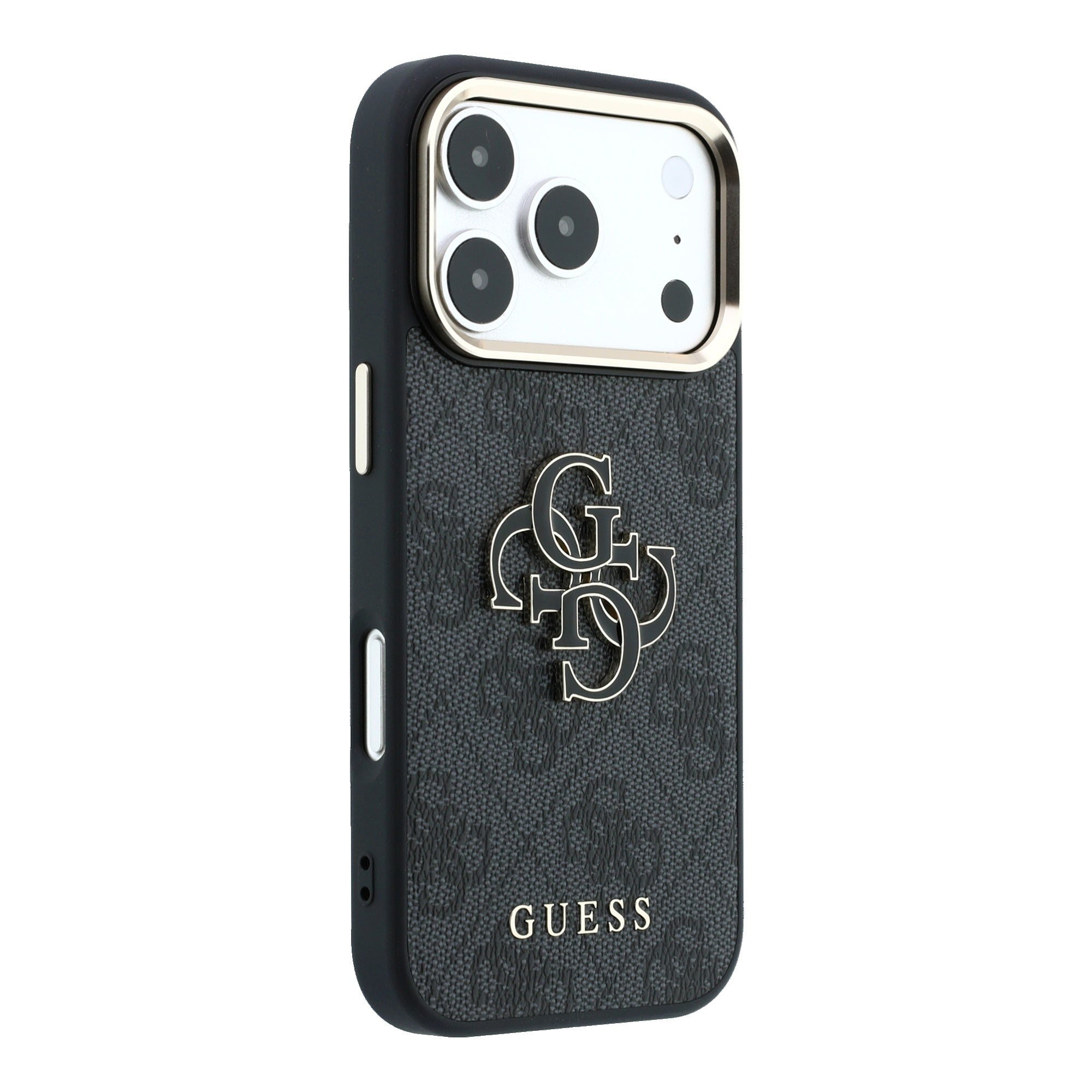 Apple iPhone 18 Pro Kılıf Guess Orjinal Lisanslı 4G Büyük Resin Logolu PU Kapak