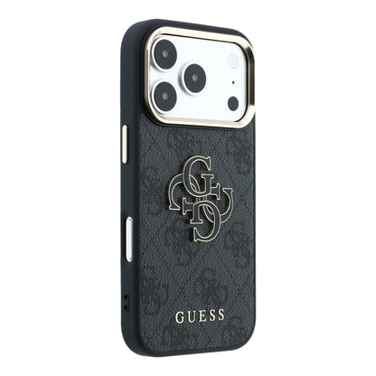 Apple iPhone 18 Pro Kılıf Guess Orjinal Lisanslı 4G Büyük Resin Logolu PU Kapak