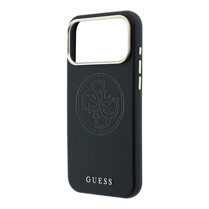 Apple iPhone 18 Pro Kılıf Guess Orjinal Lisanslı M-safe Şarj Özellikli PU Delikli 4G ve Yazı Logolu Kapak