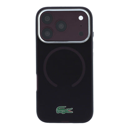 Apple iPhone 18 Pro Kılıf Lacoste Orjinal Lisanslı M-safe Şarj Özellikli Lake Timsah Logolu IML Frosted Kapak