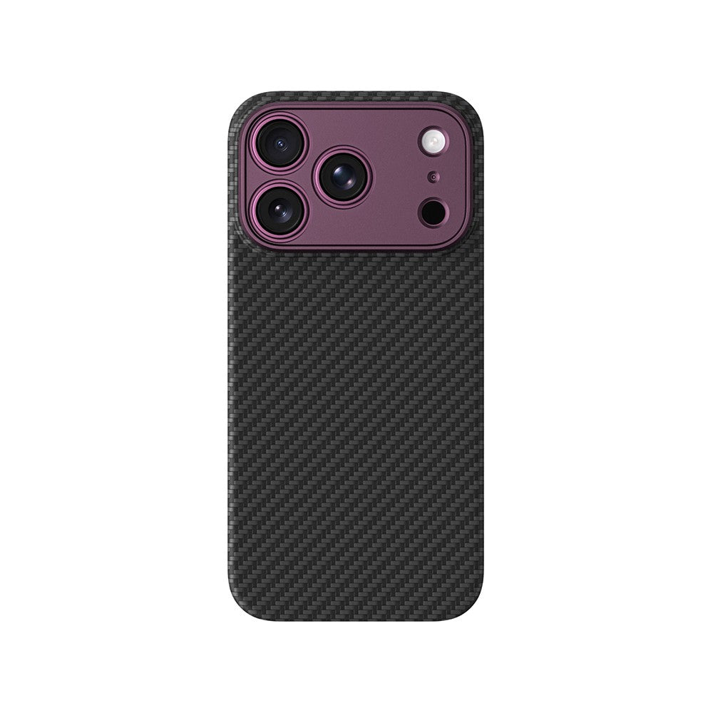 Apple iPhone 18 Pro Kılıf M-safe Şarj Özellikli 1500D Aramid Fiber Lens Korumalı Amazingthing Titan Max Serisi Karbon Kapak