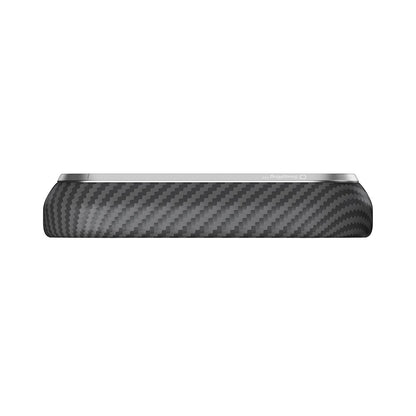 Apple iPhone 18 Pro Kılıf M-safe Şarj Özellikli 1500D Aramid Karbon Fiber Pitaka Ultra-Slim Classic Serisi Black-Grey Twill Kapak