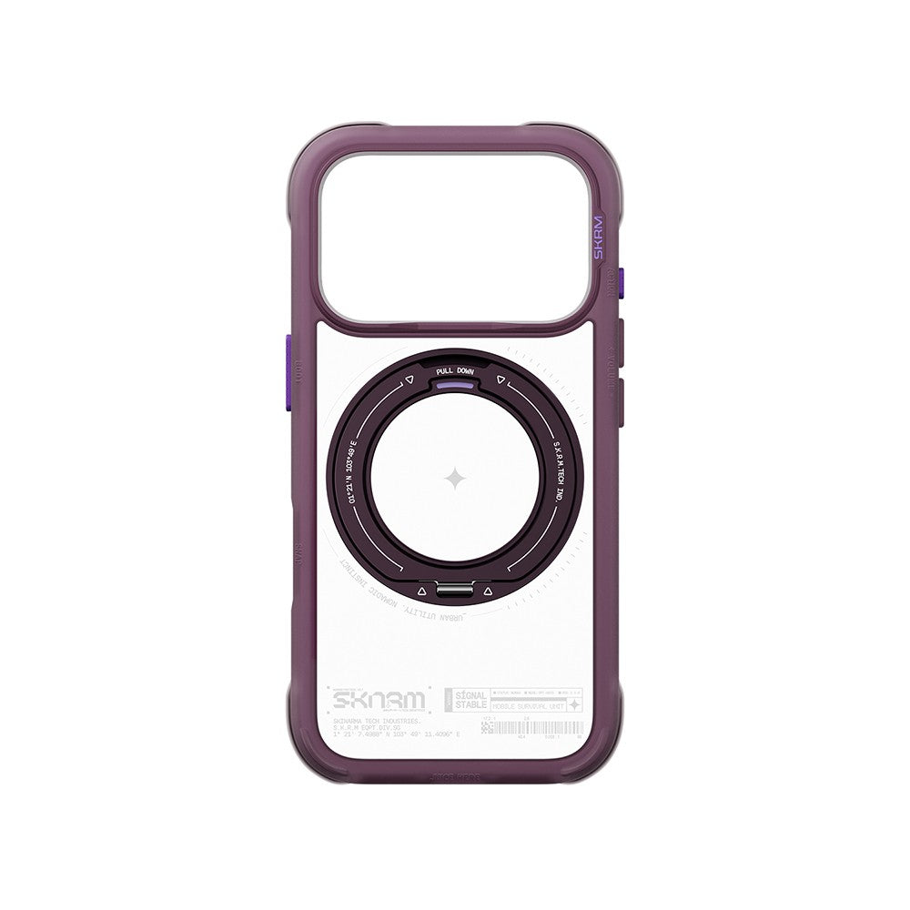 Apple iPhone 18 Pro Kılıf M-Safe Şarj Özellikli Airbag Tasarımlı Standlı Skinarma Atlas Kapak