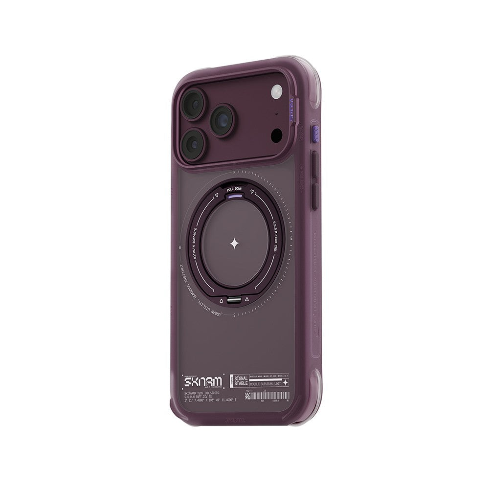 Apple iPhone 18 Pro Kılıf M-Safe Şarj Özellikli Airbag Tasarımlı Standlı Skinarma Atlas Kapak