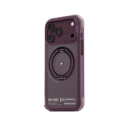 Apple iPhone 18 Pro Kılıf M-Safe Şarj Özellikli Airbag Tasarımlı Standlı Skinarma Atlas Kapak