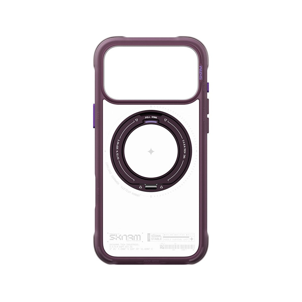 Apple iPhone 18 Pro Kılıf M-Safe Şarj Özellikli Airbag Tasarımlı Standlı Skinarma Atlas Kapak