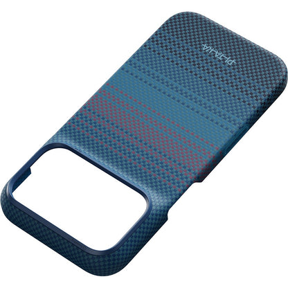 Apple iPhone 18 Pro Kılıf M-safe Şarj Özellikli Aramid Karbon Fiber Pitaka Moonrise 2.0 Nights Serisi Kapak