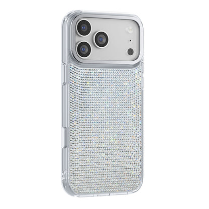 Apple iPhone 18 Pro Kılıf M-Safe Şarj Özellikli El İşlemeli Swarovski Taşlı Zore Paris Riva Sert PC Kapak