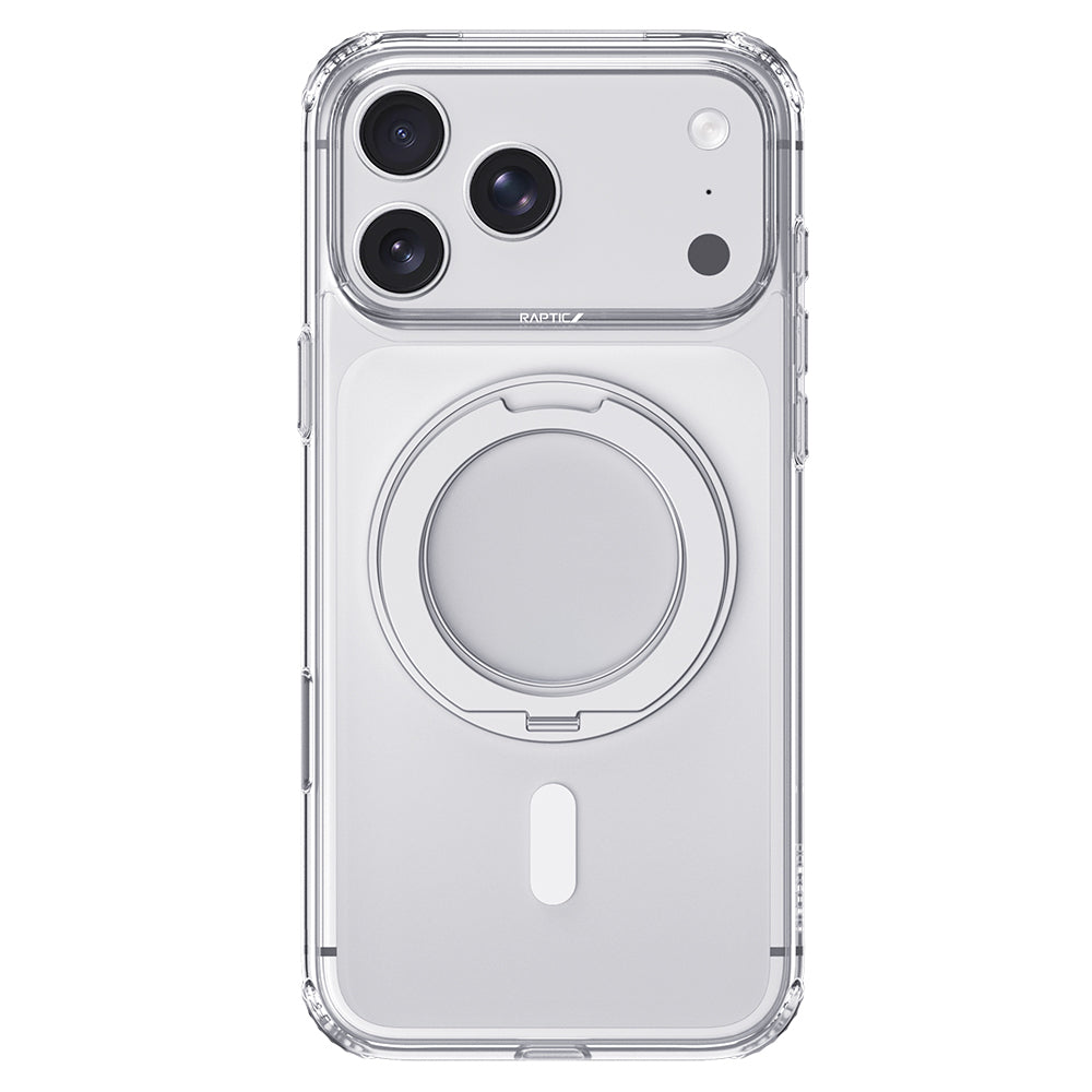 Apple iPhone 18 Pro Kılıf M-safe Şarj Özellikli Raptic Air Stand Serisi Aynalı Arka Yüzey Standlı Kapak