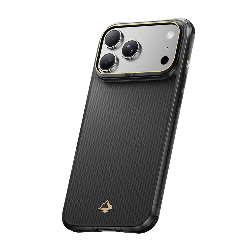 Apple iPhone 18 Pro Kılıf M-safe Şarj Özellikli Raptic Aramid Dual Reynis Serisi Karbon Kapak