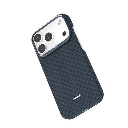 Apple iPhone 18 Pro Kılıf M-safe Şarj Özellikli Raptic Aramid Skin Origin Serisi Karbon Kapak