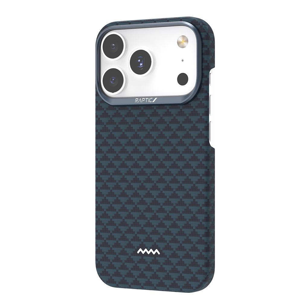 Apple iPhone 18 Pro Kılıf M-safe Şarj Özellikli Raptic Aramid Skin Origin Serisi Karbon Kapak