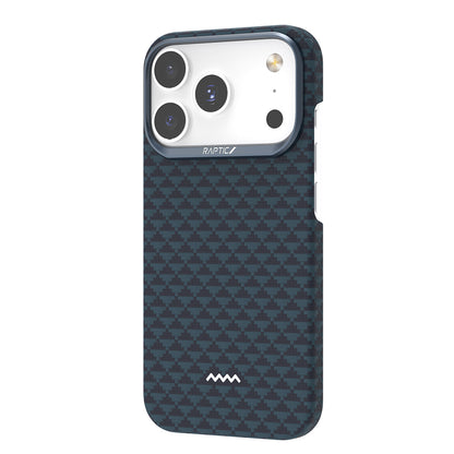 Apple iPhone 18 Pro Kılıf M-safe Şarj Özellikli Raptic Aramid Skin Origin Serisi Karbon Kapak