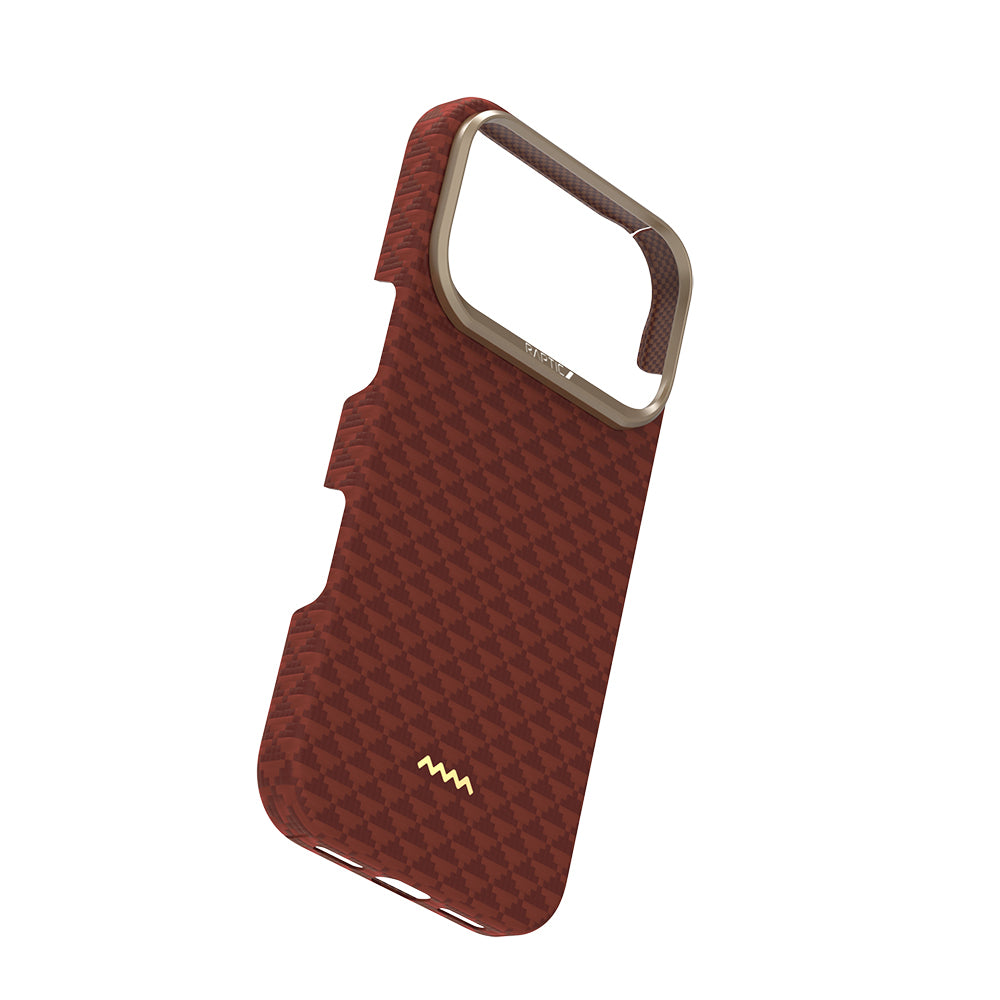 Apple iPhone 18 Pro Kılıf M-safe Şarj Özellikli Raptic Aramid Skin Origin Serisi Karbon Kapak