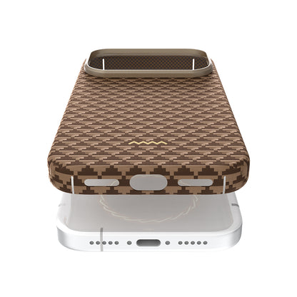 Apple iPhone 18 Pro Kılıf M-safe Şarj Özellikli Raptic Aramid Skin Origin Serisi Karbon Kapak