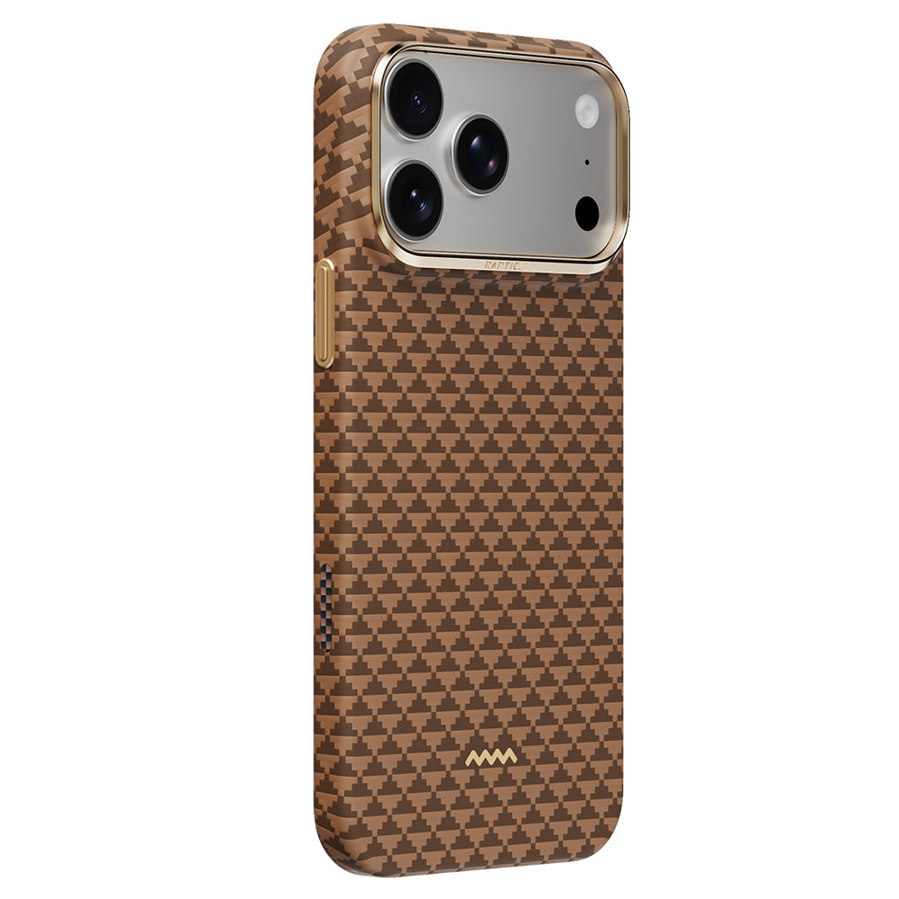 Apple iPhone 18 Pro Kılıf M-safe Şarj Özellikli Raptic Aramid Skin Origin Serisi Karbon Kapak