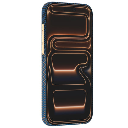 Apple iPhone 18 Pro Kılıf M-safe Şarj Özellikli Raptic Aramid Skin Serenity Serisi Karbon Kapak