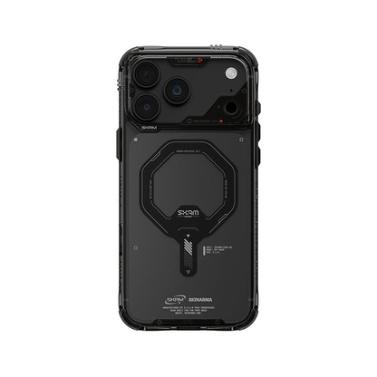 Apple iPhone 18 Pro Kılıf M-safe Şarj Özellikli Şeffaf Airbag Tasarımlı Skinarma Saido Mag-Charge Kapak