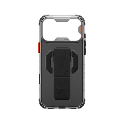 Apple iPhone 18 Pro Kılıf M-safe Şarj Özellikli Teknoloji Desenli Skinarma Helio CE Mag Charge Standlı Kapak
