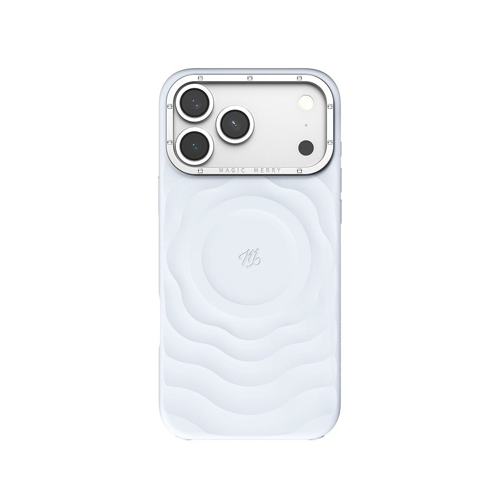 Apple iPhone 18 Pro Kılıf M-safe Şarj Özellikli Wiwu Magic Merry Blossom Drift Serisi Kapak